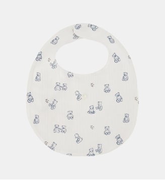 Bavoir -  coton imprimé ourson - Tartine Et Chocolat - Bleu