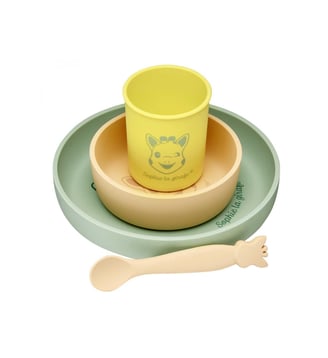Set repas silicone Pastel Sophie la girafe - Vulli - Multicolore