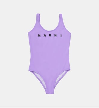 Maillot une pièce avec logo - Marni - Violette