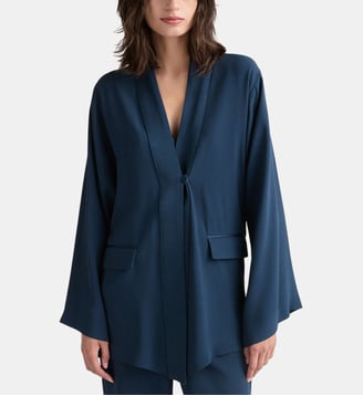 Veste trinity en envers satin - Momonì - Noir
