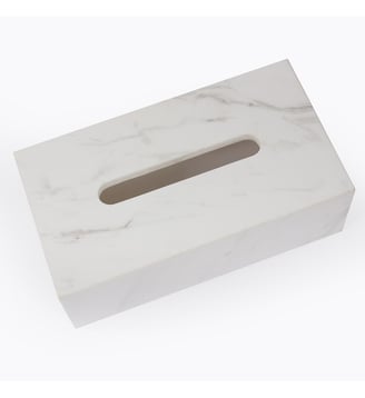 Boite mouchoirs - Marbre blanc - Bath Bazaar - Blanc