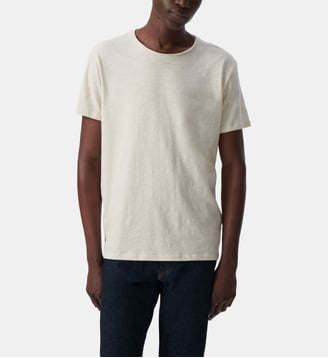Tee-shirt col rond L'Essentiel - Ikks - Écru