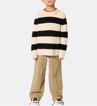 Pull raye col rond - Zadig&Voltaire Kids - Écru et noir
