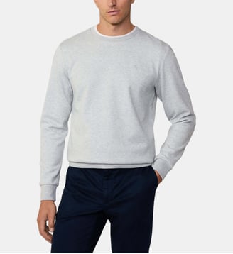 Sweat À Col Rond Double Maille - Hackett London - Light grey marl