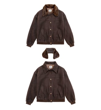 VESTE uni VIDEL - La Petite Etoile - Marron