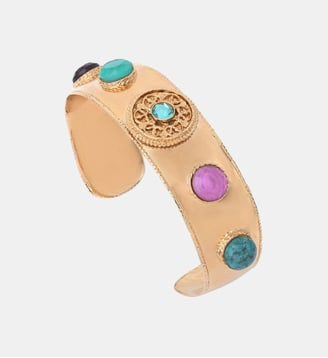 Bracelet manchette   - Louise - Satellite - Bleu