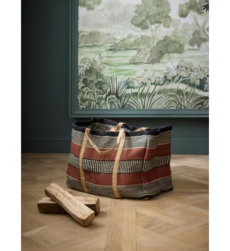 Sac à bûches rayé en jute - Cyrillus - Rayure multico