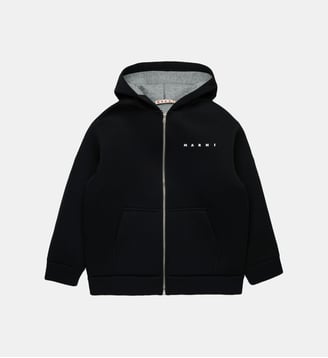 Sweat à capuche en coton - Marni - Noir