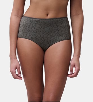 Culotte taille haute maille douce - Chantelle - Vert argile