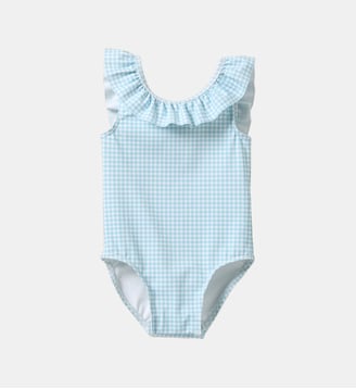 Maillot de bain 1 pièce vichy - Cyrillus - Vichy bleu