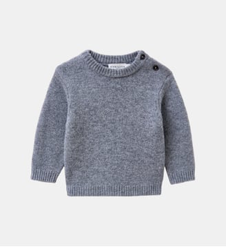 Pull en laine mérinos Bébé - Cyrillus - Gris chine