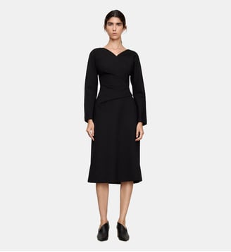 Robe portefeuille midi - Adolfo Dominguez - Noir