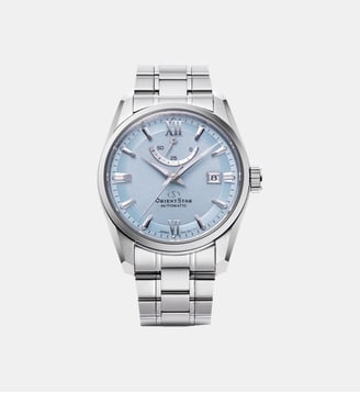Montre automatique Contemporary Bleu clair RE-AU0109L00B - Orient Star - Argenté