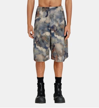 Bermuda fluides à imprimé camouflage intégral - Diesel - Bleu et marron