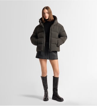 Doudoune barsy col montant coupe regular - Fusalp - Army et noir