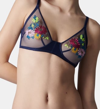 Soutien-gorge triangle sans-armatures - Bleu Nuit - Simone Pérèle - Bleu