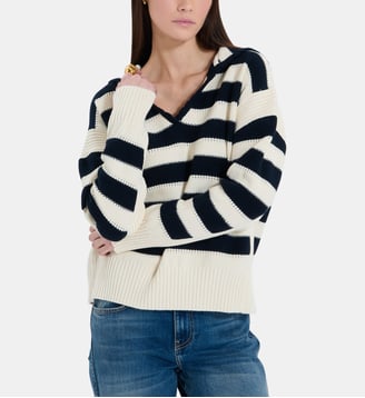 Pull Nada Rayures - Zapa - Ecrue