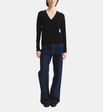 Pull Morcant en laine mérinos - Ines de la Fressange Paris - Noir