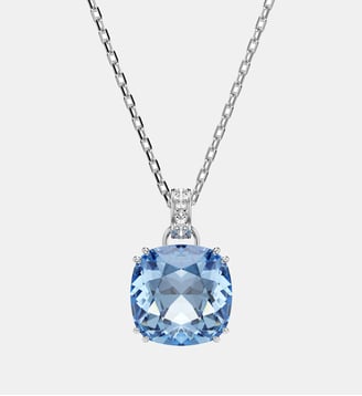 Pendentif Millenia, Taille coussin, Métal rhodié - Swarovski - Blue et rhodium plated