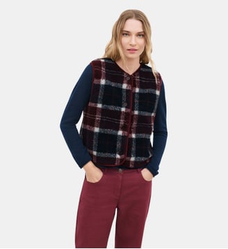 Gilet tnicolas1 - Motif imprimé - Polyester - Caroll - Bordeaux