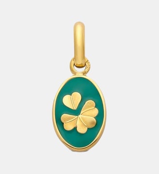 Pendentif Or Jaune Trèfle - Arthus Bertrand - Vert émeraude