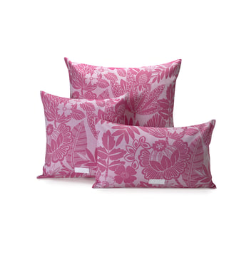Housse de coussin Barbarde 100% coton - Le Jacquard Francais - Rose grenadine