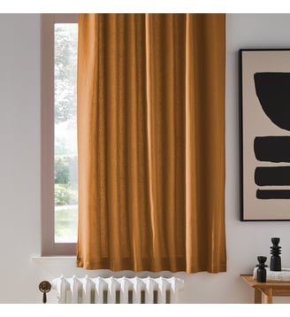 Rideau radiateur lin lavé pattes cachées - La Redoute Interieurs - Havane