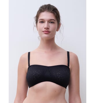 Soutien-gorge bandeau maille douce - Chantelle - Noir