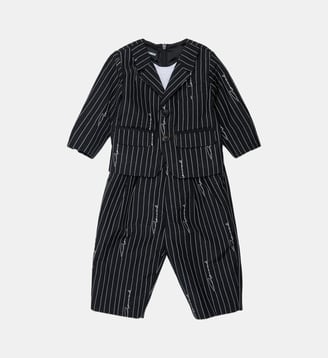 Combinaison rayée avec logo - Dsquared2 - Noir