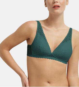Soutien-gorge triangle sans armatures Daily Dentelle - Dim - Vert océan