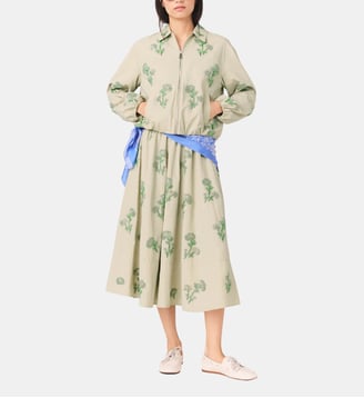 Bomber en matière technique brodé - Maje - Beige