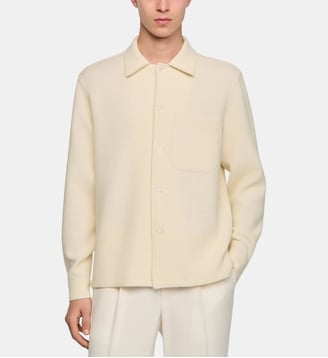 Chemise texturée à col requin Sandro