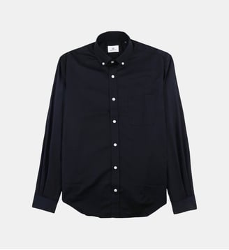 Chemise manches longues en coton - Serge Blanco - Noir