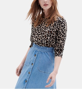Pull mado - Motif animalier - Coupe ajustée - Caroll - Marron cognac