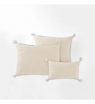 Housse de coussin matelassée gaze de coton La Redoute Interieurs