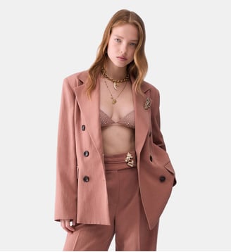 Blazer en tencel avec ceinture - Liu Jo - Pivoine