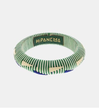 Bracelet jonc en tissu IMANIE - Hipanema - Vert