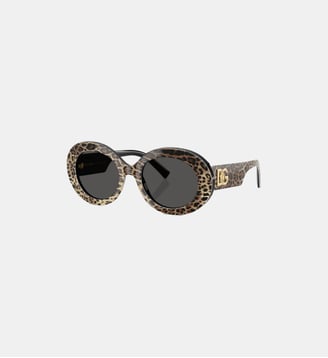 Lunettes de soleil Ovale DG4448 - Dolce & Gabbana - Noir