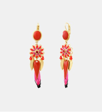 Boucles d'oreilles dormeuses   - Alizia - Satellite - Rose fuchsia