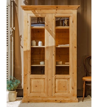 Vitrine en bois Victoria N°1289- Produit chiné - Debongout - Bois clair