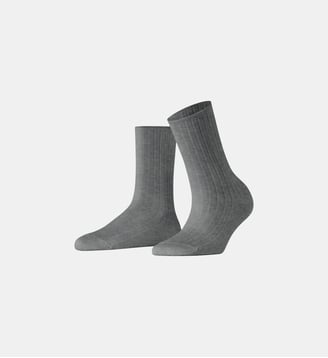 Chaussettes Cotton Rib Coton - Falke - Gris clair melan