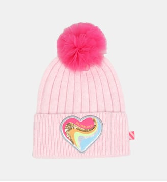 Bonnet à pompon en tulle - Billieblush - Rosée