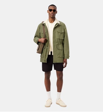 Veste mi-longue déperlante coupe-vent - Lacoste - Vert kaki