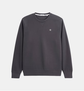 Sweat col rond French Rib - Serge Blanco - Gris foncé