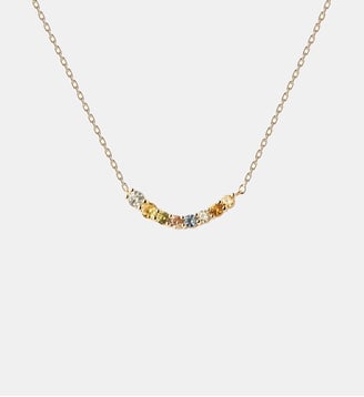 Collier  Rainbow Doré CO01-859-U - Pd Paola - Bleu et rouge