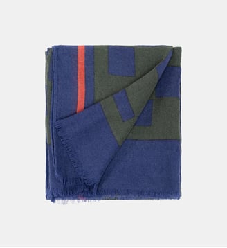 Foulard Eliott en laine - Billybelt - Bleu et vert