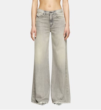 Flare Jeans Regular Waist 1978 D-Akemi - Diesel - Gris
