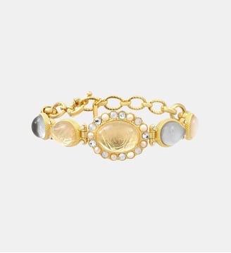 Bracelet chaîne Océane  doré à l'or fin - Oceane - Satellite - Blanc
