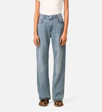 Jean coupe large en coton - AMI Paris - Bleu used