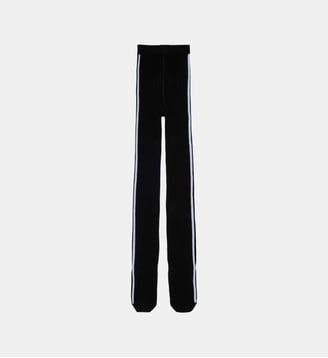 Collants avec logo et bandes latérales - MM6 Maison Margiela - Noir